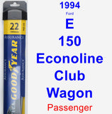 Passenger Wiper Blade for 1994 Ford E-150 Econoline Club Wagon - Assurance