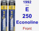 Front Wiper Blade Pack for 1992 Ford E-250 Econoline - Assurance