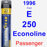 Passenger Wiper Blade for 1996 Ford E-250 Econoline - Assurance