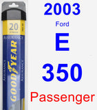 Passenger Wiper Blade for 2003 Ford E-350 - Assurance