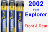 Front & Rear Wiper Blade Pack for 2002 Ford Explorer - Assurance