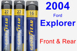 Front & Rear Wiper Blade Pack for 2004 Ford Explorer - Assurance