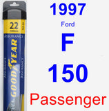 Passenger Wiper Blade for 1997 Ford F-150 - Assurance