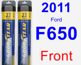 Front Wiper Blade Pack for 2011 Ford F650 - Assurance