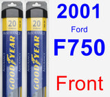 Front Wiper Blade Pack for 2001 Ford F750 - Assurance