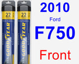 Front Wiper Blade Pack for 2010 Ford F750 - Assurance