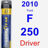 Driver Wiper Blade for 2010 Ford F-250 - Assurance