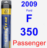 Passenger Wiper Blade for 2009 Ford F-350 - Assurance