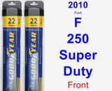 Front Wiper Blade Pack for 2010 Ford F-250 Super Duty - Assurance