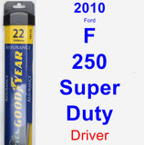 Driver Wiper Blade for 2010 Ford F-250 Super Duty - Assurance