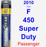 Passenger Wiper Blade for 2010 Ford F-450 Super Duty - Assurance