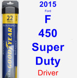 Driver Wiper Blade for 2015 Ford F-450 Super Duty - Assurance