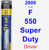 Driver Wiper Blade for 2009 Ford F-550 Super Duty - Assurance