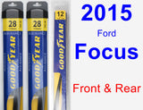 Front & Rear Wiper Blade Pack for 2015 Ford Focus - Assurance