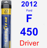 Driver Wiper Blade for 2012 Ford F-450 - Assurance