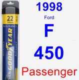 Passenger Wiper Blade for 1998 Ford F-450 - Assurance