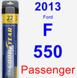 Passenger Wiper Blade for 2013 Ford F-550 - Assurance