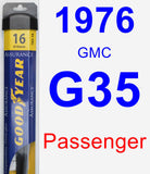 Passenger Wiper Blade for 1976 GMC G35 - Assurance