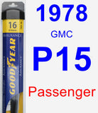 Passenger Wiper Blade for 1978 GMC P15 - Assurance