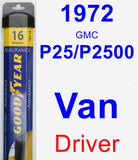 Driver Wiper Blade for 1972 GMC P25/P2500 Van - Assurance