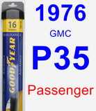 Passenger Wiper Blade for 1976 GMC P35 - Assurance