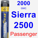 Passenger Wiper Blade for 2000 GMC Sierra 2500 - Assurance