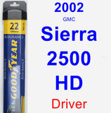 Driver Wiper Blade for 2002 GMC Sierra 2500 HD - Assurance