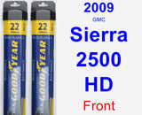 Front Wiper Blade Pack for 2009 GMC Sierra 2500 HD - Assurance