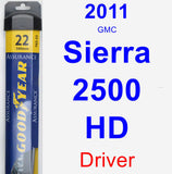 Driver Wiper Blade for 2011 GMC Sierra 2500 HD - Assurance