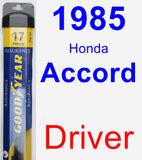 Driver Wiper Blade for 1985 Honda Accord - Assurance