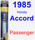 Passenger Wiper Blade for 1985 Honda Accord - Assurance