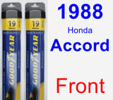 Front Wiper Blade Pack for 1988 Honda Accord - Assurance