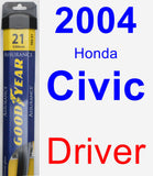 Driver Wiper Blade for 2004 Honda Civic - Assurance