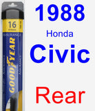 Rear Wiper Blade for 1988 Honda Civic - Assurance