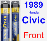 Front Wiper Blade Pack for 1989 Honda Civic - Assurance