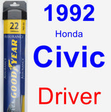 Driver Wiper Blade for 1992 Honda Civic - Assurance