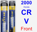 Front Wiper Blade Pack for 2000 Honda CR-V - Assurance