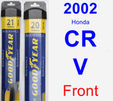 Front Wiper Blade Pack for 2002 Honda CR-V - Assurance