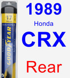 Rear Wiper Blade for 1989 Honda CRX - Assurance