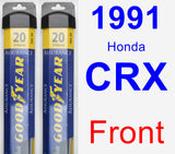 Front Wiper Blade Pack for 1991 Honda CRX - Assurance