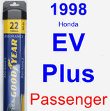 Passenger Wiper Blade for 1998 Honda EV Plus - Assurance