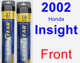 Front Wiper Blade Pack for 2002 Honda Insight - Assurance