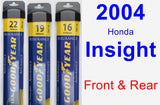 Front & Rear Wiper Blade Pack for 2004 Honda Insight - Assurance