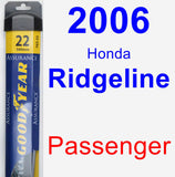 Passenger Wiper Blade for 2006 Honda Ridgeline - Assurance