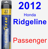 Passenger Wiper Blade for 2012 Honda Ridgeline - Assurance