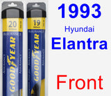 Front Wiper Blade Pack for 1993 Hyundai Elantra - Assurance