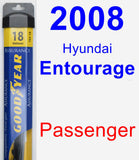 Passenger Wiper Blade for 2008 Hyundai Entourage - Assurance