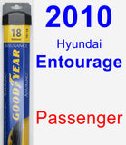 Passenger Wiper Blade for 2010 Hyundai Entourage - Assurance