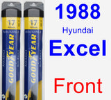 Front Wiper Blade Pack for 1988 Hyundai Excel - Assurance