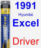 Driver Wiper Blade for 1991 Hyundai Excel - Assurance